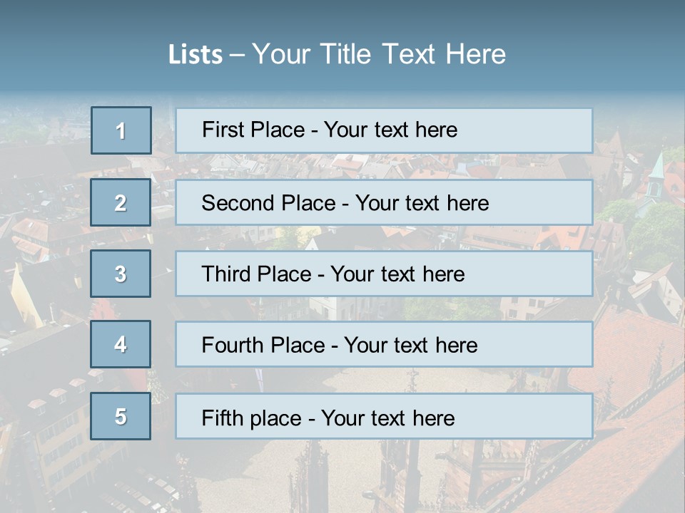 A Large City With Lots Of Tall Buildings PowerPoint Template