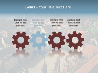 A Large City With Lots Of Tall Buildings PowerPoint Template