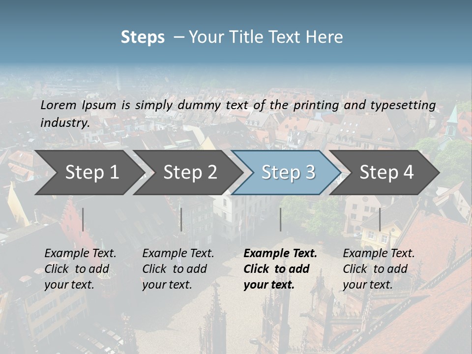 A Large City With Lots Of Tall Buildings PowerPoint Template