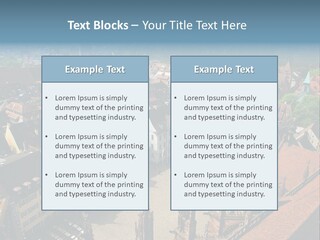 A Large City With Lots Of Tall Buildings PowerPoint Template