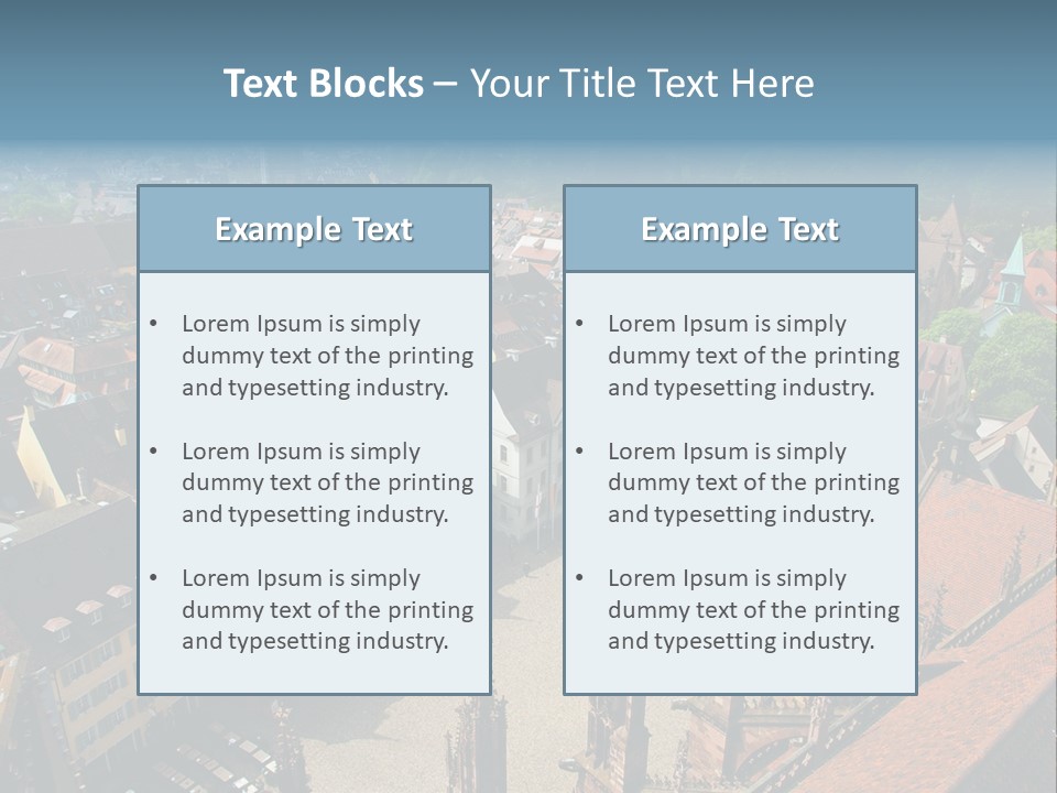 A Large City With Lots Of Tall Buildings PowerPoint Template