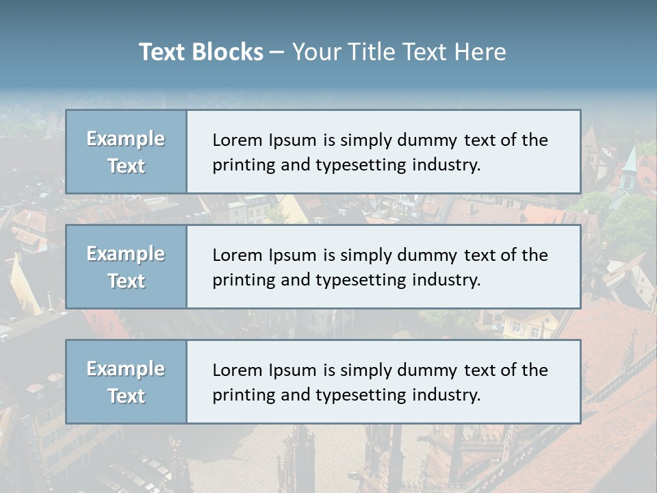 A Large City With Lots Of Tall Buildings PowerPoint Template