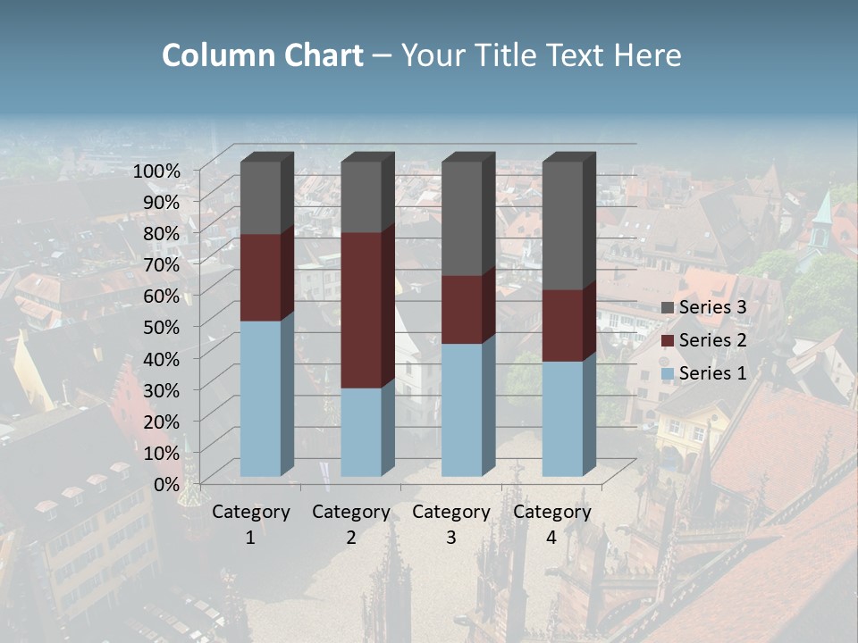 A Large City With Lots Of Tall Buildings PowerPoint Template