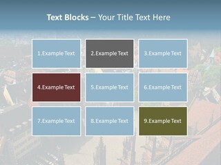 A Large City With Lots Of Tall Buildings PowerPoint Template