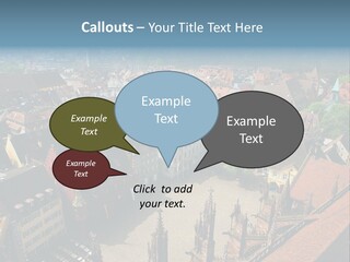 A Large City With Lots Of Tall Buildings PowerPoint Template