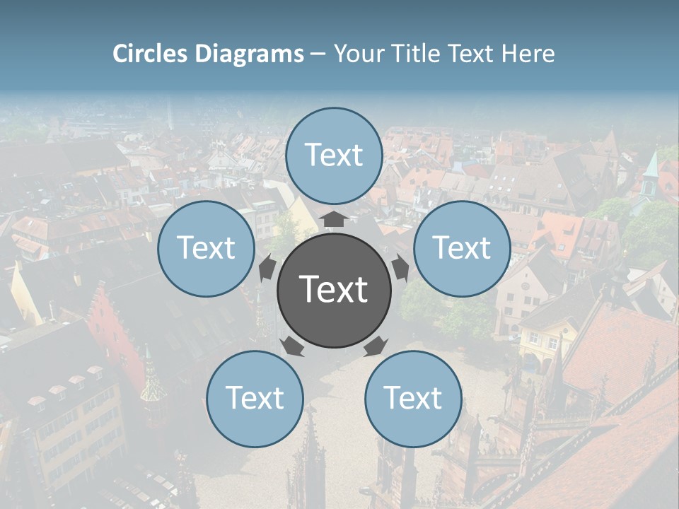 A Large City With Lots Of Tall Buildings PowerPoint Template