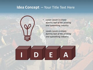 A Large City With Lots Of Tall Buildings PowerPoint Template