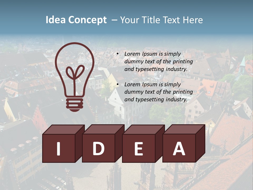 A Large City With Lots Of Tall Buildings PowerPoint Template