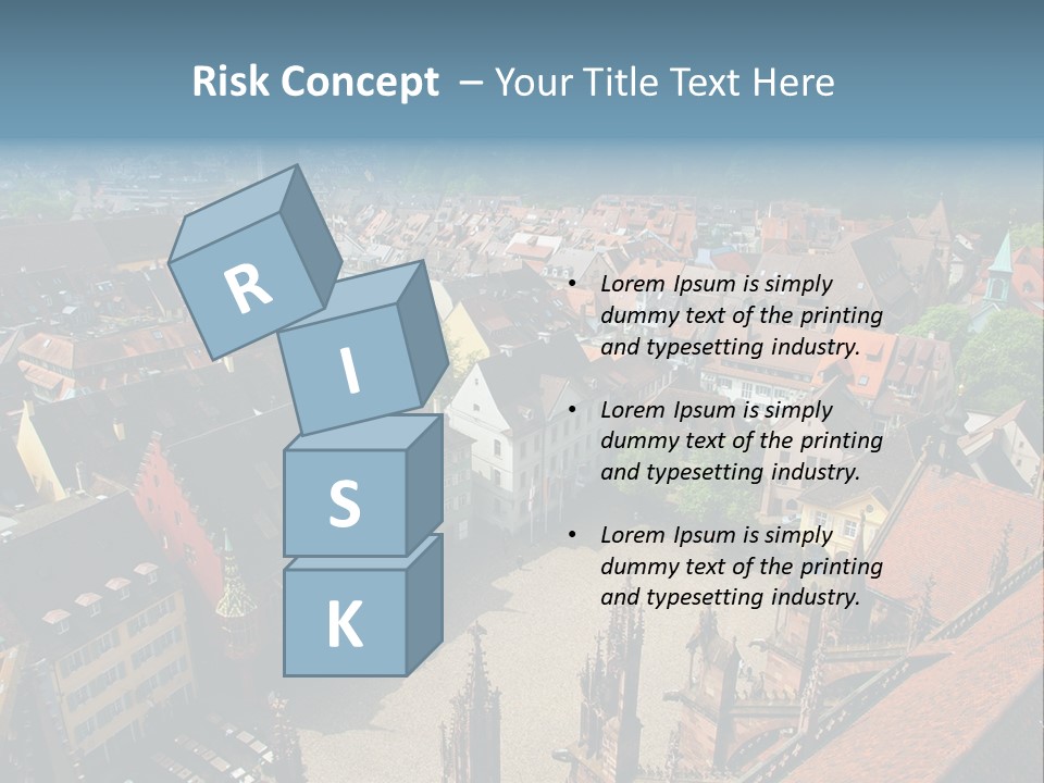 A Large City With Lots Of Tall Buildings PowerPoint Template