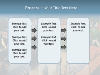 A Large City With Lots Of Tall Buildings PowerPoint Template