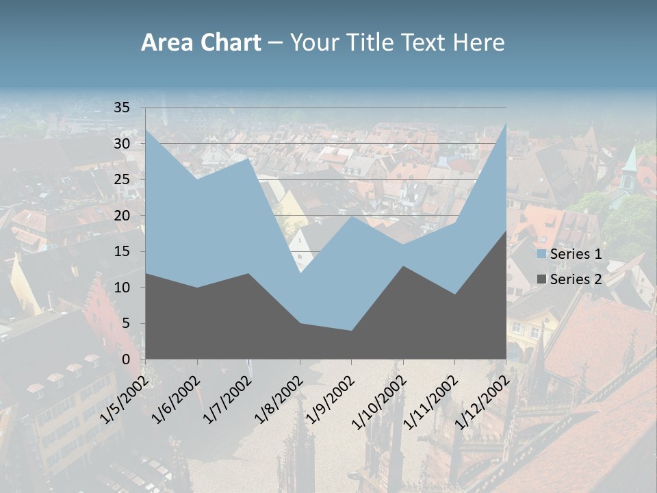 A Large City With Lots Of Tall Buildings PowerPoint Template
