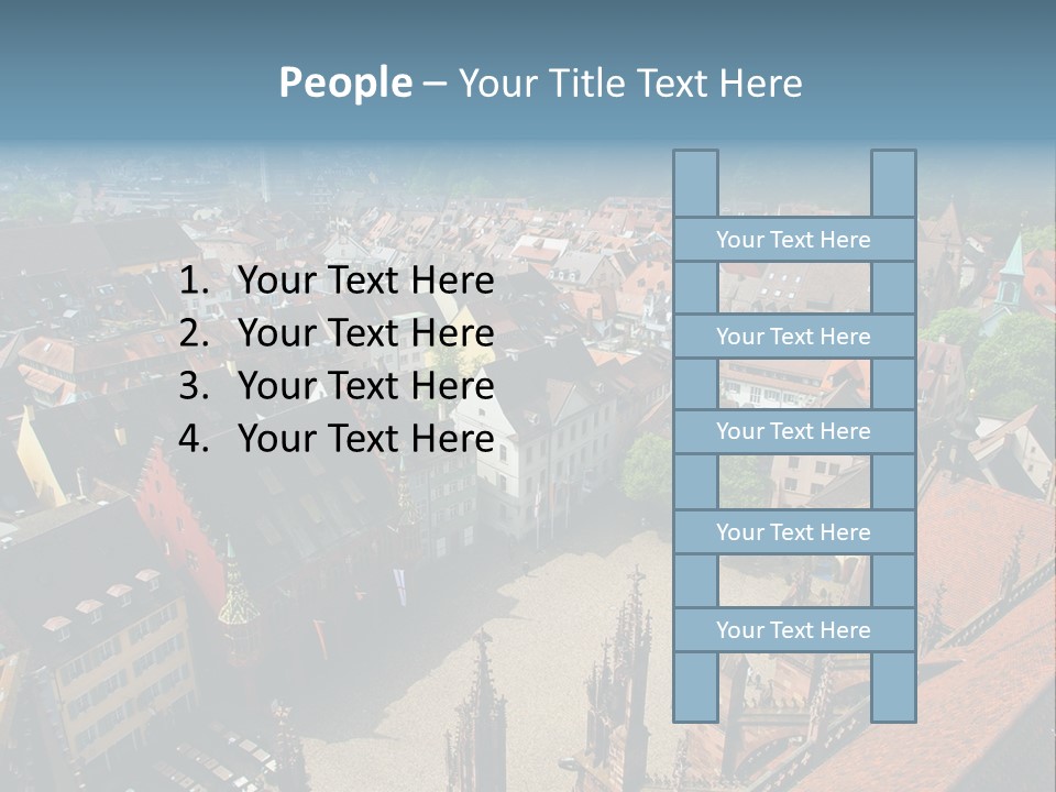A Large City With Lots Of Tall Buildings PowerPoint Template