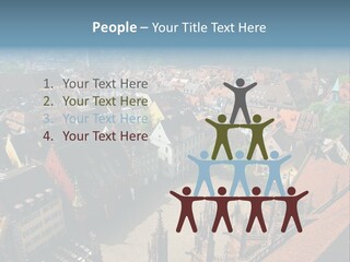 A Large City With Lots Of Tall Buildings PowerPoint Template
