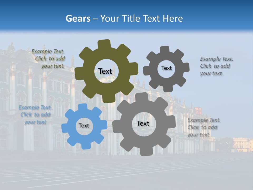 A Large Building With A Blue Sky In The Background PowerPoint Template