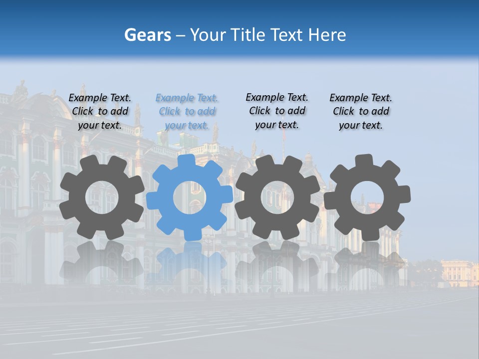 A Large Building With A Blue Sky In The Background PowerPoint Template