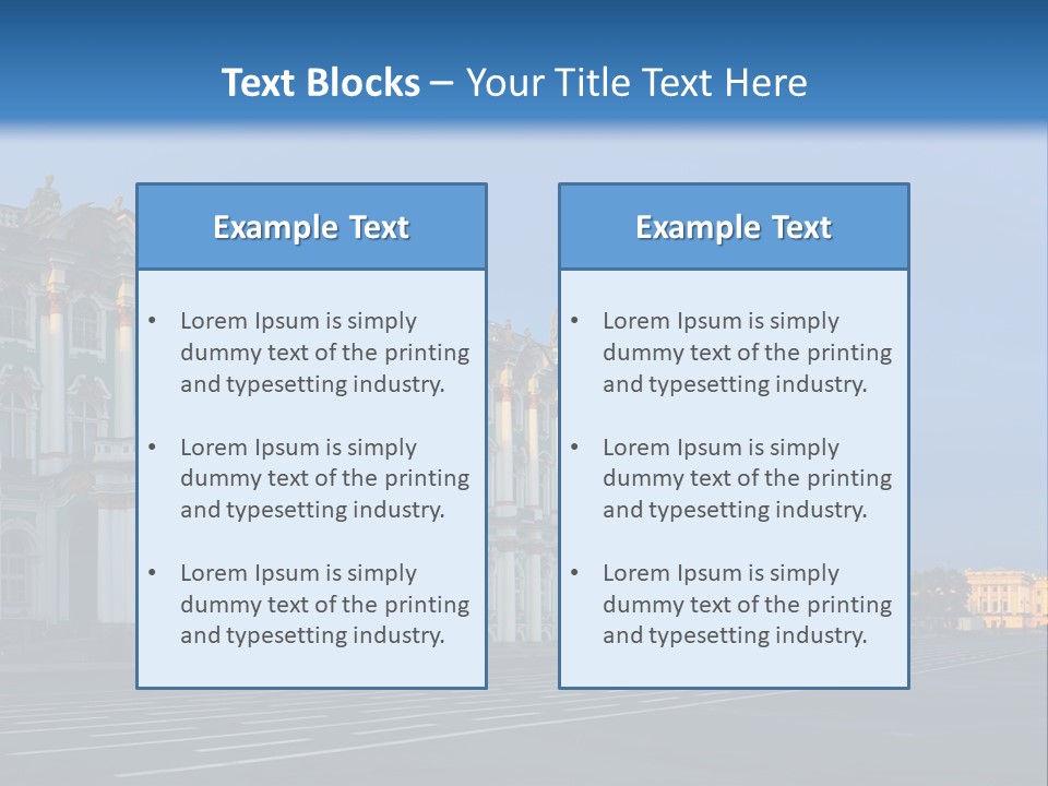 A Large Building With A Blue Sky In The Background PowerPoint Template