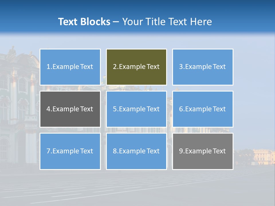 A Large Building With A Blue Sky In The Background PowerPoint Template