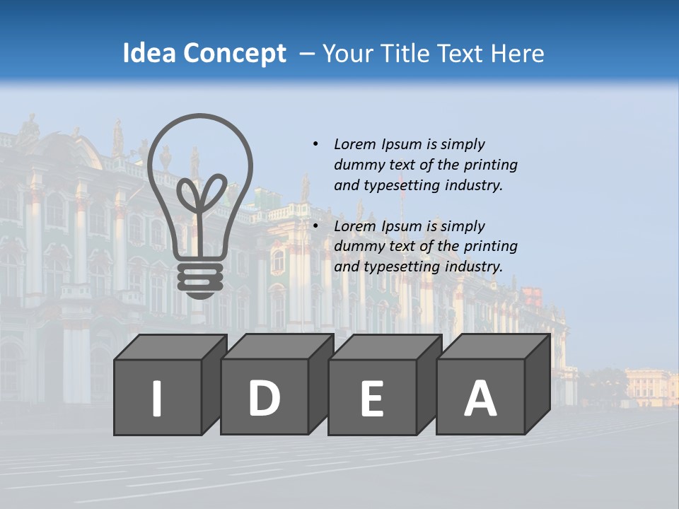 A Large Building With A Blue Sky In The Background PowerPoint Template