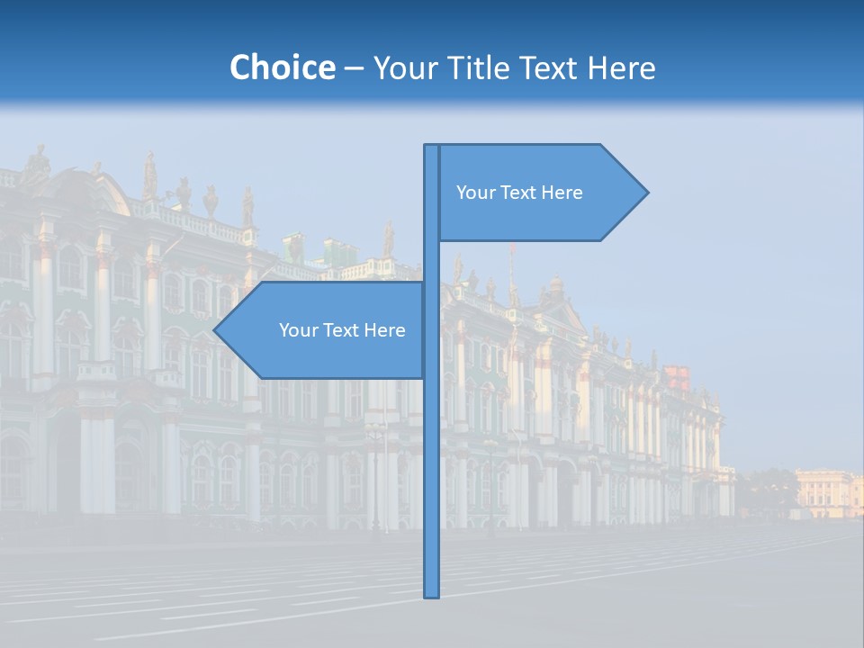 A Large Building With A Blue Sky In The Background PowerPoint Template