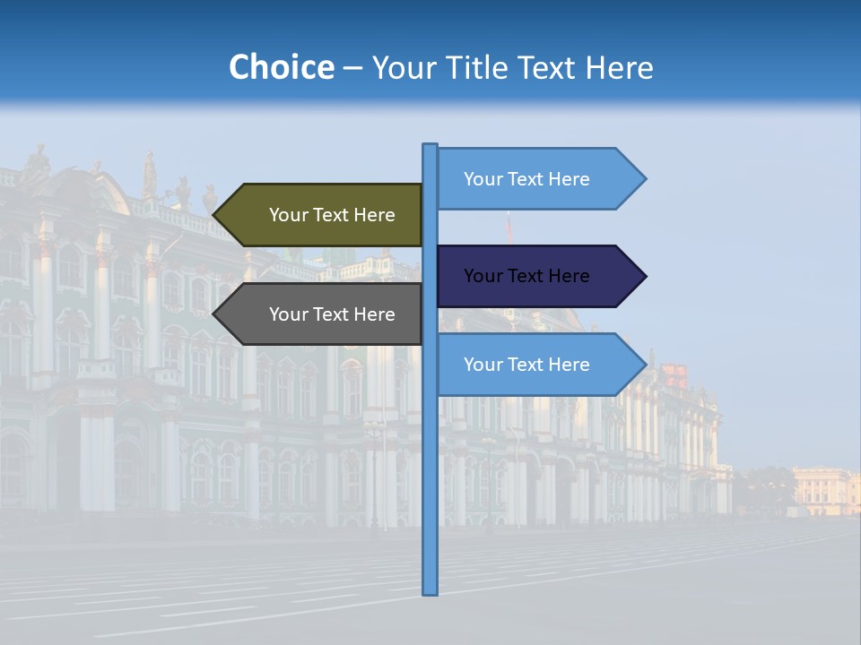 A Large Building With A Blue Sky In The Background PowerPoint Template