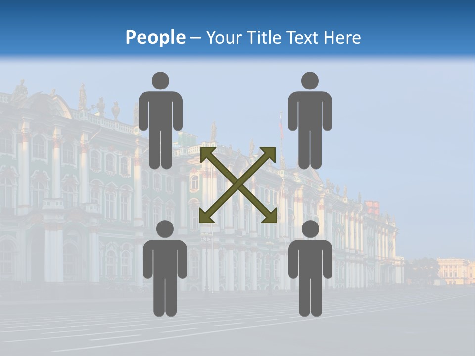 A Large Building With A Blue Sky In The Background PowerPoint Template