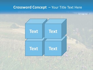 A House In The Middle Of A Field With Trees In The Background PowerPoint Template