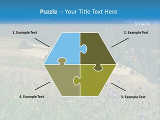 A House In The Middle Of A Field With Trees In The Background PowerPoint Template