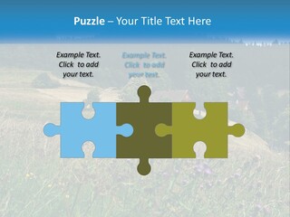A House In The Middle Of A Field With Trees In The Background PowerPoint Template