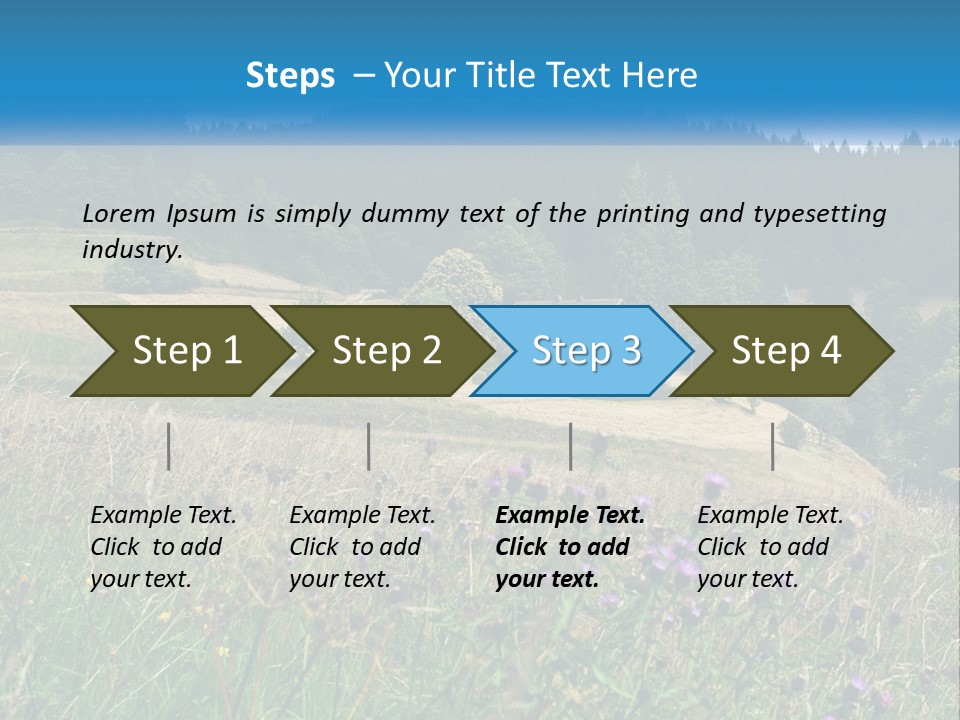 A House In The Middle Of A Field With Trees In The Background PowerPoint Template