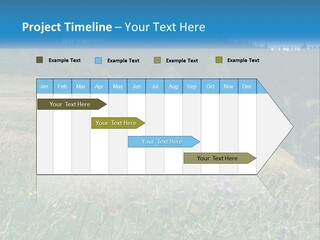 A House In The Middle Of A Field With Trees In The Background PowerPoint Template