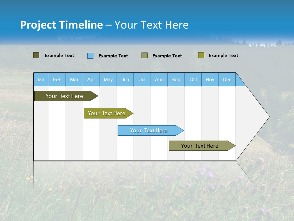 A House In The Middle Of A Field With Trees In The Background PowerPoint Template