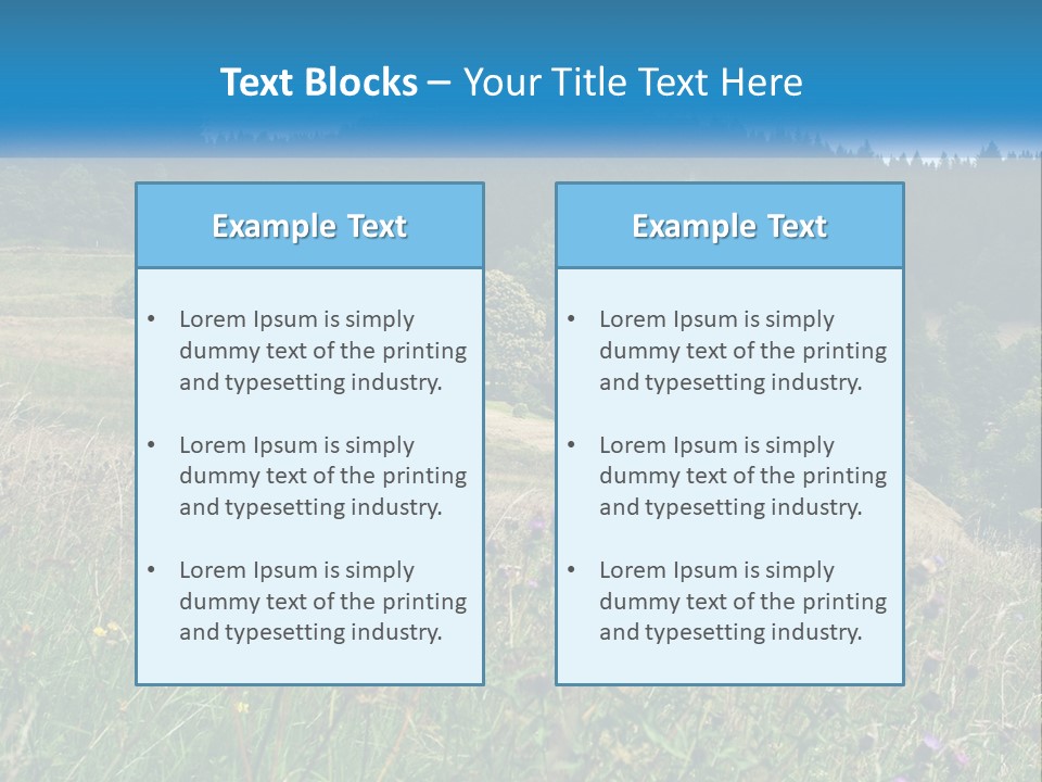 A House In The Middle Of A Field With Trees In The Background PowerPoint Template