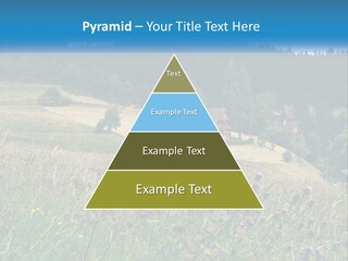A House In The Middle Of A Field With Trees In The Background PowerPoint Template