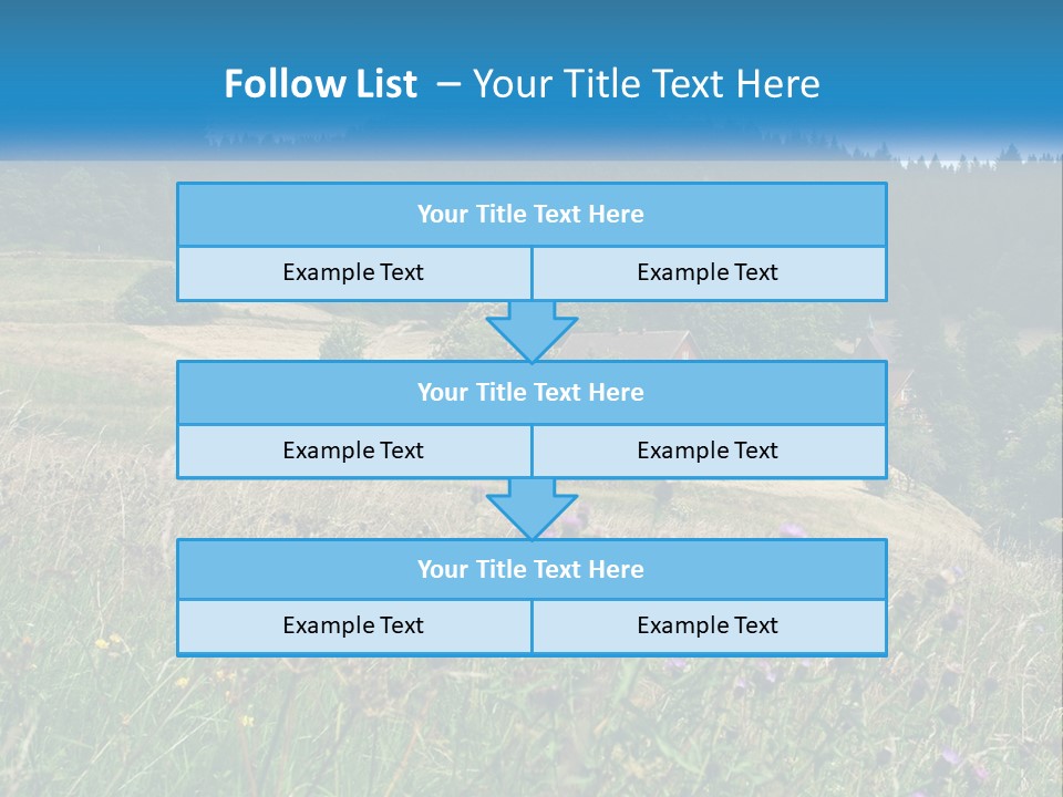 A House In The Middle Of A Field With Trees In The Background PowerPoint Template