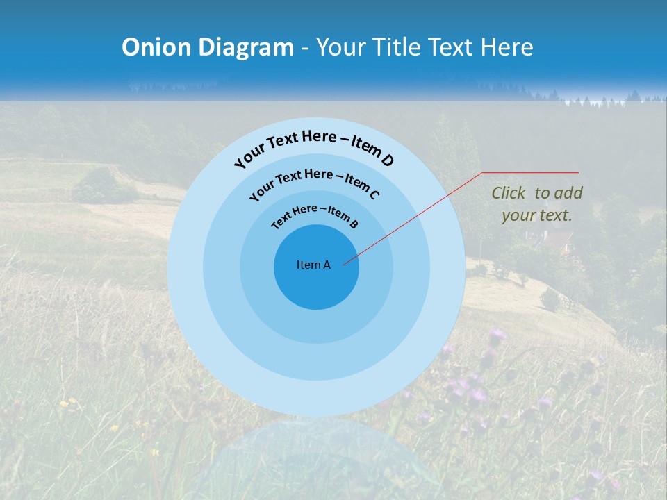 A House In The Middle Of A Field With Trees In The Background PowerPoint Template