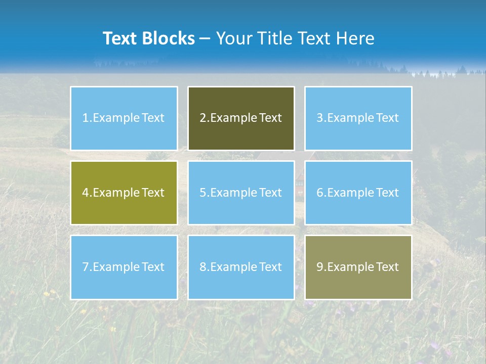 A House In The Middle Of A Field With Trees In The Background PowerPoint Template