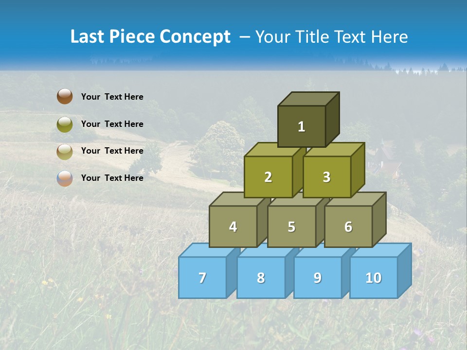 A House In The Middle Of A Field With Trees In The Background PowerPoint Template