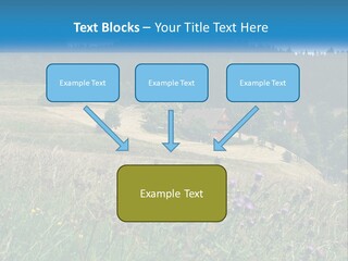 A House In The Middle Of A Field With Trees In The Background PowerPoint Template