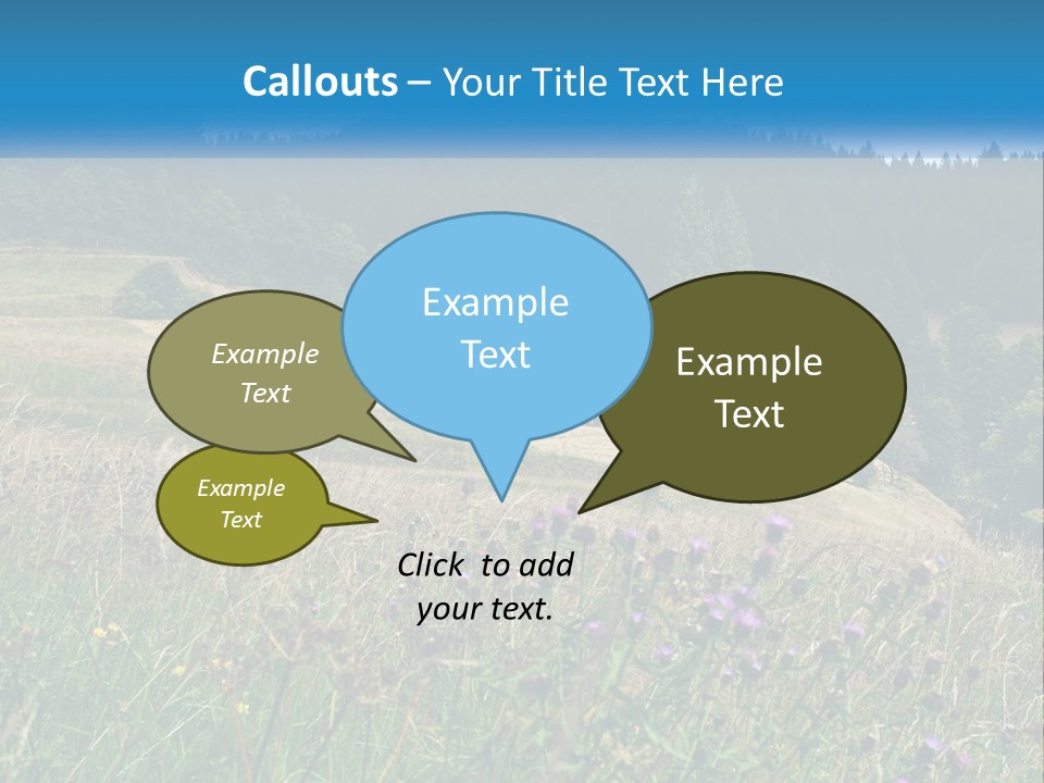 A House In The Middle Of A Field With Trees In The Background PowerPoint Template