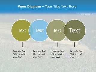A House In The Middle Of A Field With Trees In The Background PowerPoint Template