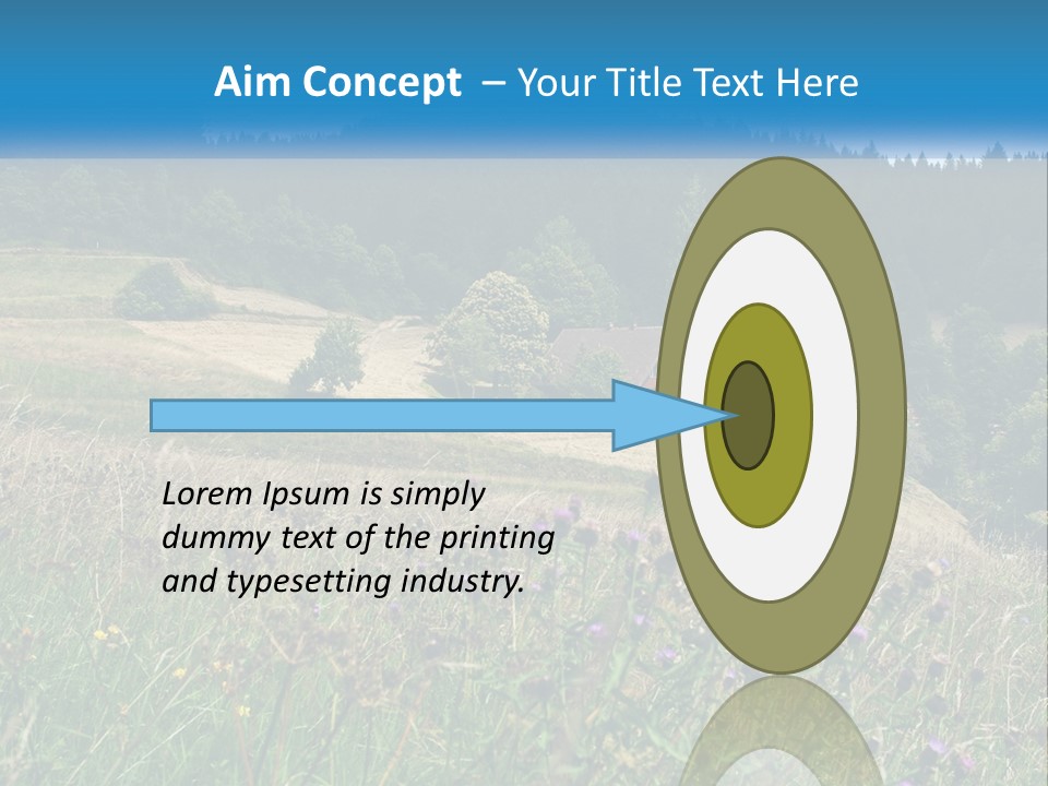 A House In The Middle Of A Field With Trees In The Background PowerPoint Template