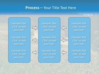 A House In The Middle Of A Field With Trees In The Background PowerPoint Template