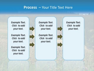 A House In The Middle Of A Field With Trees In The Background PowerPoint Template