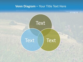 A House In The Middle Of A Field With Trees In The Background PowerPoint Template