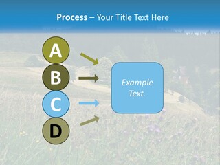 A House In The Middle Of A Field With Trees In The Background PowerPoint Template