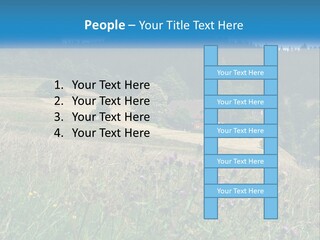 A House In The Middle Of A Field With Trees In The Background PowerPoint Template