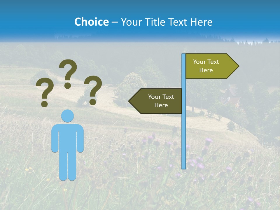 A House In The Middle Of A Field With Trees In The Background PowerPoint Template