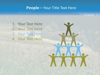 A House In The Middle Of A Field With Trees In The Background PowerPoint Template