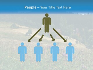 A House In The Middle Of A Field With Trees In The Background PowerPoint Template
