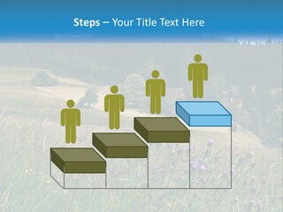 A House In The Middle Of A Field With Trees In The Background PowerPoint Template
